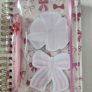 Pink Bow-Themed Party Supplies Set
